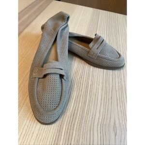 Lucky Brand Womens Size 8.5 LP-CaylonP Leather Upper Suede Penny Loafer Shoes